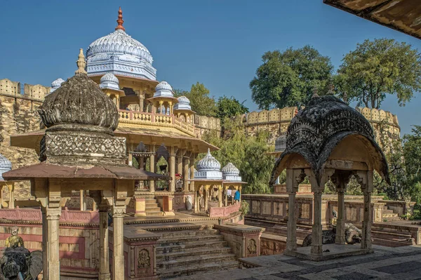 2015 빈티지 Cenotaphs Chattris Kesar Bagh Kota Rajasthan India Asia — 스톡 사진