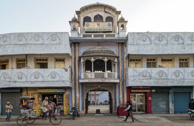 12 22 2014 Gurudwara Vintage Extirior Sri Guru Singh Sabha Gaya, Bihar Hindistan Asya