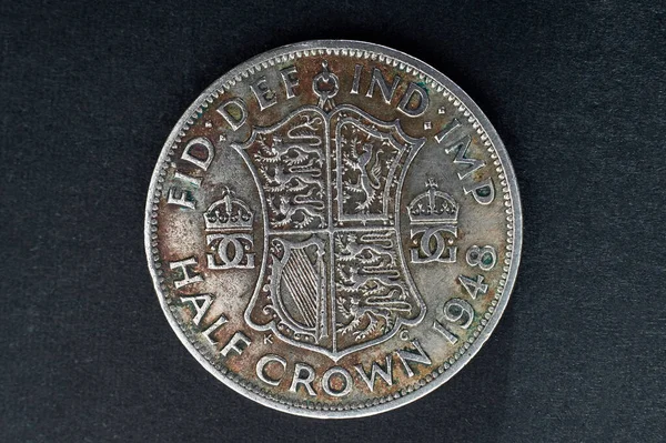 2017 Εσοδεία Old 1940 Silver Half Crown Coin Του Βασιλιά — Φωτογραφία Αρχείου