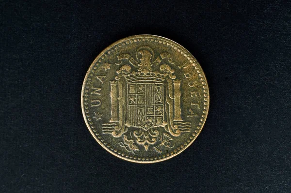 2017 빈티지 1953 스페인 Peseta Coin 프란시스코 프랑코 스튜디오 Lokgram — 스톡 사진