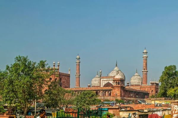 2004 Vintage Jama Masjid Eastern Gate Delhi Índia Ásia — Fotografia de Stock