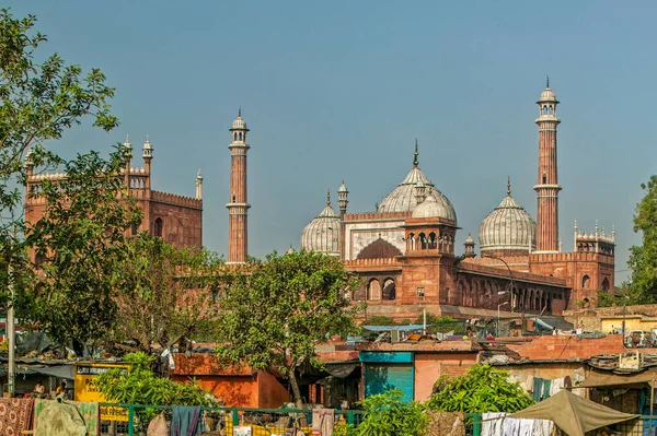2004 Vintage Jama Masjid Eastern Gate Delhi Inde Asie — Photo
