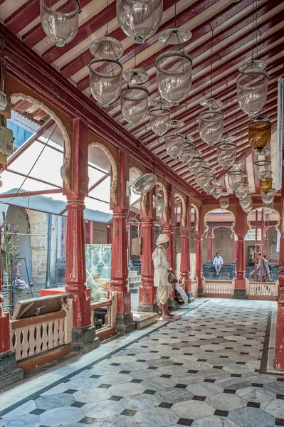 2013 Stile Vintage Peshwa Legno Vishnu Tempio Interior Barshi Solapur — Foto Stock