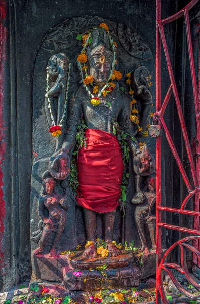 2014 Vintage Γλυπτική Vishnu Στο Ναό Vishnu Pad Gaya Bihar — Φωτογραφία Αρχείου