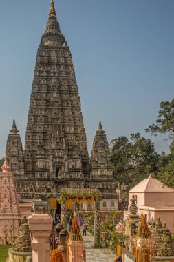 12 25 2014 Vintage Mahabodhi Tapınağı, UNESCO Dünya Mirası Alanı, Bodhgaya (Bodhgaya, Gaya Bölgesi, Bihar, Hindistan Asya.