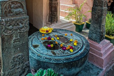 12. 25. 2014 Buddha Ayak İzi, Mahabodhi Tapınağı, Bodh Gaya Bölgesi, Bihar, Hindistan Asya.