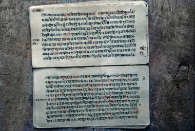 03 29 2020 Klasik El Yazıları Sanskritçe Yazıları Lokgram Kalyan Maharashtra Hindistan Asya.