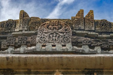06 06 06 2015 Rock Carving, Basaveshwara Tapınağı, Haveri, Karnataka, Hindistan, Asya