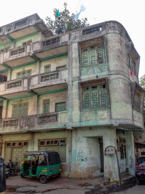 01 19 2023 Vintage Art Deco Eski Evi Katargam Surat City Gujarat Hindistan Asya.