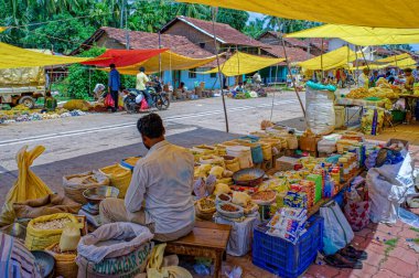 06 04 2014 Vintage Old Style Village Market, Banavasi, Sirsi, Uttara Kannada, Karnataka, Hindistan, Asya.