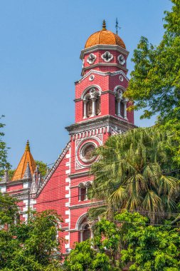  01 19 2013 Vintage 1896 Victoria Jubilee Town Hall, VJT Hall-Thiruvananthapuram, Kerala, Hindistan Asya.