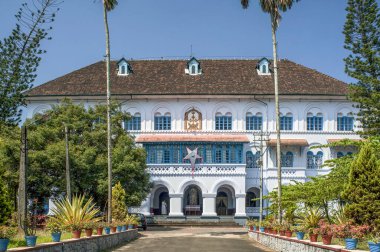 01 23 2013 Vintage mimarisi-The Syro-Malabar Başpiskoposu 'nun yerli stil-Changassery-Kottayam bölgesi Kerala ile Hollanda mimarisi. Asya.