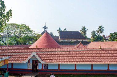 01 24 2013 Vintage Mattancherry Sarayı-Pazhayanoor Devi Tapınağı & Yahudi Sinagogu. Mattancherry, Kochi, Kerala Hindistan Asya.