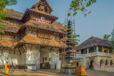 01 25 2013 Vintage Mirası Vadakkunathan ShivaTapınağı Thrissur, Kerala - Hindistan Asya.