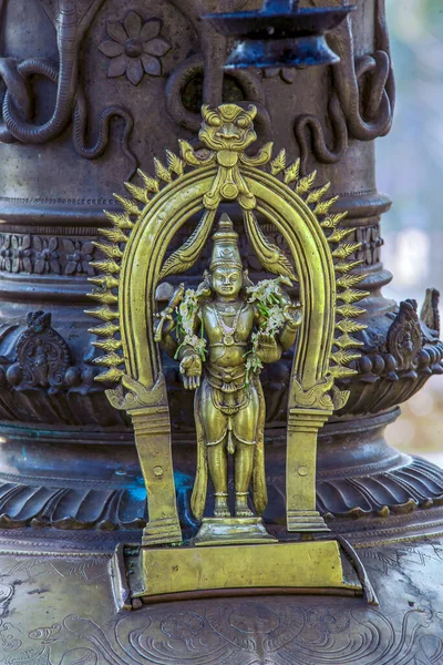 stock image 01 25 2012 Vintage heritage Bhairav with Kirti mukh on Brass tortoise at Vadakkunathan ShivaTemple- Thrissur; Kerala -India Asia.