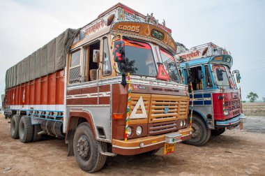 Salempur Gopalganj Bihar Hindistan Asya 'daki Gorakhpur Uzun Kamyon Yolu 08: 27.