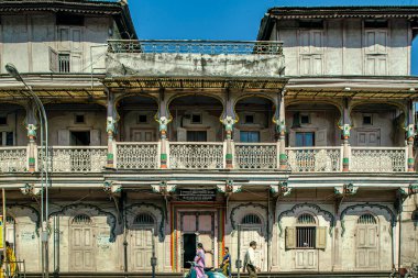 01 12 2007 Yüzyılın Vintage Turn of the Century Home Wooden oymalı Haveli Pune. Maharashtra.Hindistan Asya.