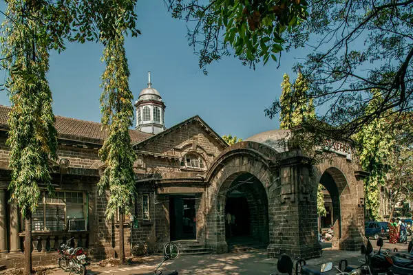 stock image 01 12 2007 Vintage Turn of the Century old Charm Stone Post Office Pune. Maharashtra.India Asia.