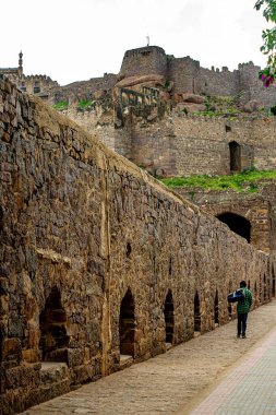 09 01 2015 Hyderabad Telangana Hindistan Asya 'daki Golkonda kalesinin mimari tasarımı
