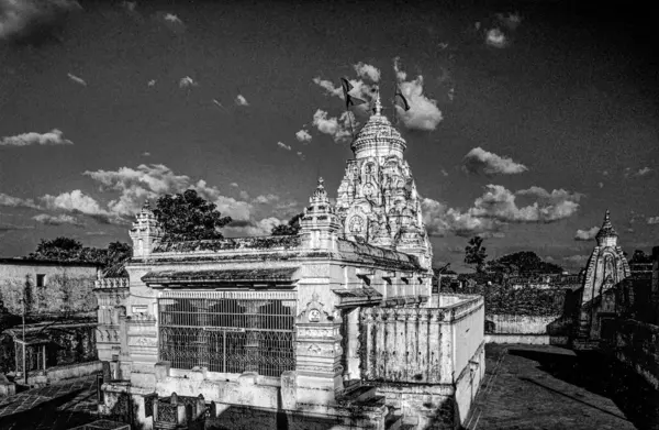 Rajiv Lochan Tapınağı Rajim Chhattisgarh Asya Nın Eski Siyah Beyaz — Stok fotoğraf