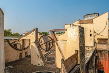 10 02 2005 Vintage Old Heritar Jantar Mantar, Varanasi, Uttar Pradesh, Hindistan 'da bulunan bir Gözlemevi.