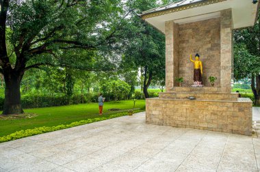 08: 30 2008 Devmore Mayadevi doğumlu Lord Buddha Siddhartha Gautam 'ın annesi çocukluk zamanını geçirdi. Lumbini Nepal Asya.