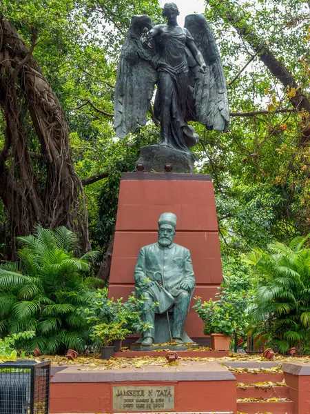 stock image 06 15 2024 Bronze statue of Angel of Hope Garden and Statue of Jamsetji Nusserwanji Tata near Mantralaya Mumbai Maharashtra India Asia.