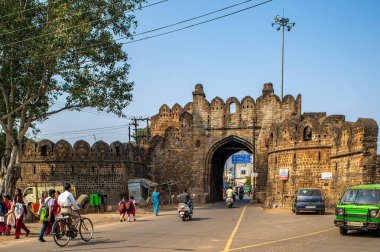 01 06 2018 Vintage Old Anchaleshwar Gate, Moharli, Chandrapur, Maharashtra, Hindistan, Asya 