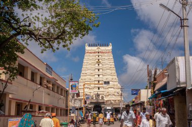 08 22 2009 Rameswaram Tapınağı Gopuram Rameshwer Tamil Nadu Hindistan Asya.