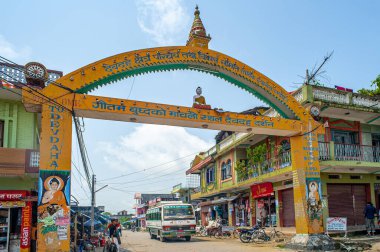 08: 30 2008 Vintage Old Birth. Mayadevi 'nin annesi Lord Buda Devdha Dev Daha Devmore Rupandehi Bölgesi Nepal Asya -