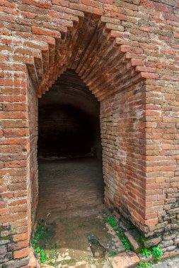 08 26 2008 Vintage Old Buddhist Granary  Nalanda Mahavihara at Nalanda, Bihar India Asia clipart