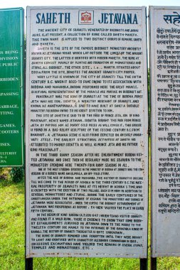 08 31 2008 Eski Jetavana Shravasti Uttar Pradesh Katra Shravasti Hindistan Asya.