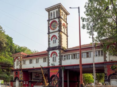 10 23 2024 Eski Sassoon Limanı saat ve kulesi 1875 'te Colaba' da inşa edildi. Mumbai Maharashtra Hindistan Asya.