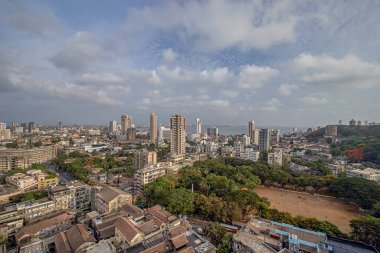 2005 Ağustos 2005 Mumbai siluetinde Kranti Meydan Mumbai Maharashtra Hindistan Asya şehrinde yükselen yeni binaları gösteriyor..