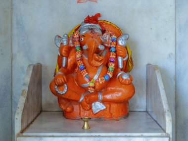 03 09 2024 Old Ganesh Ifole in Old Swaminarayan Harimandir Kukadia Idar Sabarlantha Gujarat India Asia.