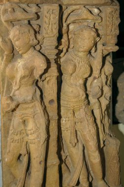 03 27 2010 Vintage Old Thread to Twelve Century antika taş heykel Madosa College Museum arkeolojik nesnelerin deposudur. Aravalli Bölgesi: Kuzey Gujarat Hindistan, Asya