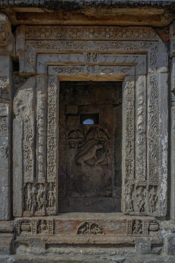 02 15 2010 Pakshi Mandir Khed-Roda Anıtlar Grubu 'nda sekizinci yüzyılda yedi Hindu tapınağı bulunmaktadır.Khed Chandarni Himatnagar SabArkantha Gujarat Hindistan Asya