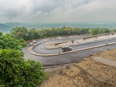 08 22 2023 Road to Pavagadh Hill to Kochi from Champaner a UNESCO World Heritage Site Vadodara, Gujarat India Asia.