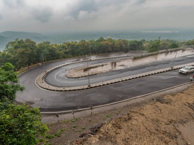 08 22 2023 Road to Pavagadh Hill to Kochi from Champaner a UNESCO World Heritage Site Vadodara, Gujarat India Asia.