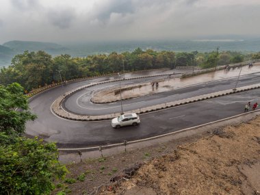08 22 2023 Road to Pavagadh Hill to Kochi from Champaner a UNESCO World Heritage Site Vadodara, Gujarat India Asia.