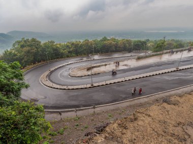 08 22 2023 Road to Pavagadh Hill to Kochi from Champaner a UNESCO World Heritage Site Vadodara, Gujarat India Asia.