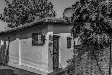 91 06 2018 Vintage Old Black and White Photo of Frashli painted Mohurli Branch Post Office Of Chandrapur Chanda Maharashtra India Asia.