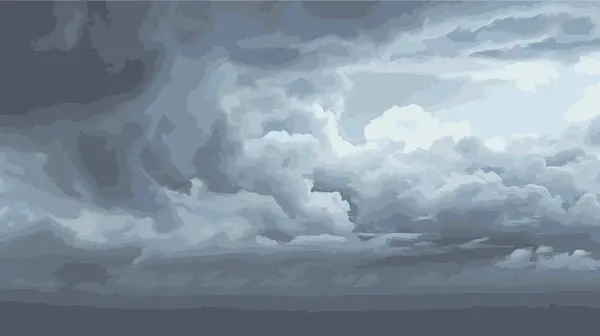 Yağmurdan önceki fırtınalı gökyüzünün vektör görüntüsü