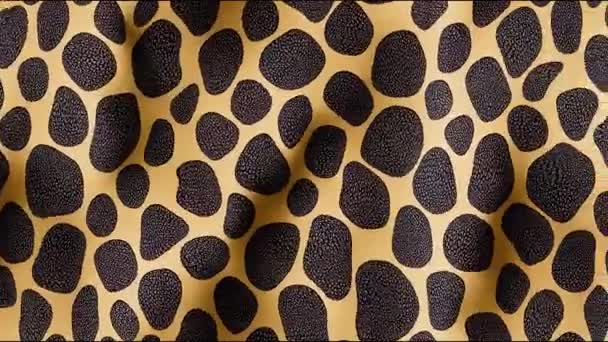 Abstrato Colorido Animação Leopardo Animação Têxtil — Vídeo de Stock