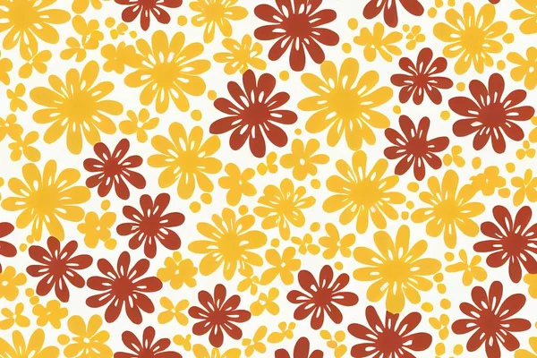 Seamless pattern from bouquet cute floral Traditional ornament yellow floral patternAbstract seamless simple floral pattern. Flower pattern. Spring pattern. used for textile wallpaper card