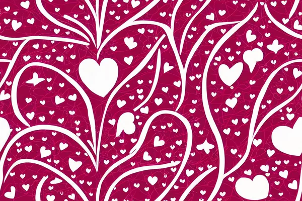 Magical boho sacred heart love peace Valentine freedom symbol handdrawn hearts and stars seamless pattern