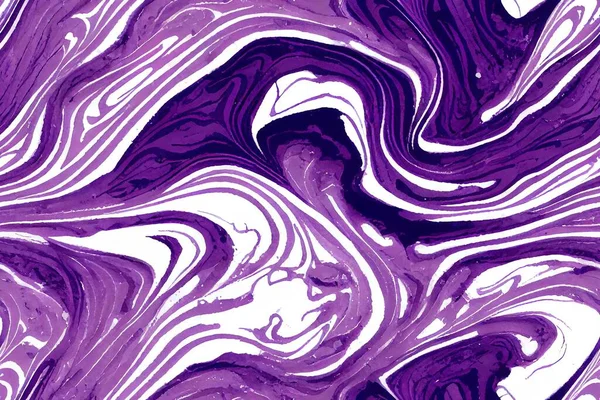Purple marble acrylic swirl seamless pattern, water texture, watercolor marble background.