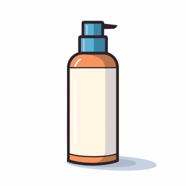 Beyaz arka planda bir şişe losyon.