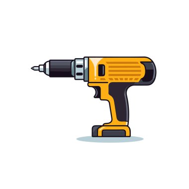 Üstünde tornavida olan kablosuz bir matkap.