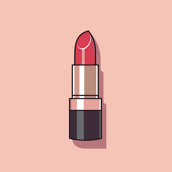 Rouge Lèvres Sur Fond Rose — Image vectorielle